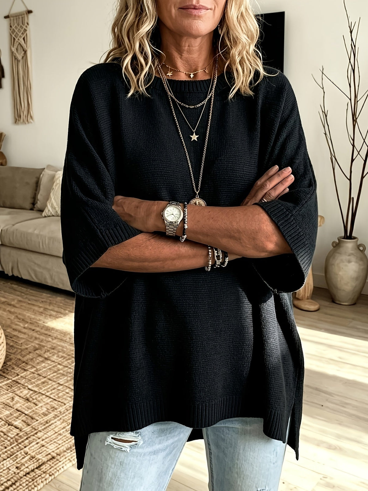 Dorothea | Women's Relaxed Batwing Knit Jumper