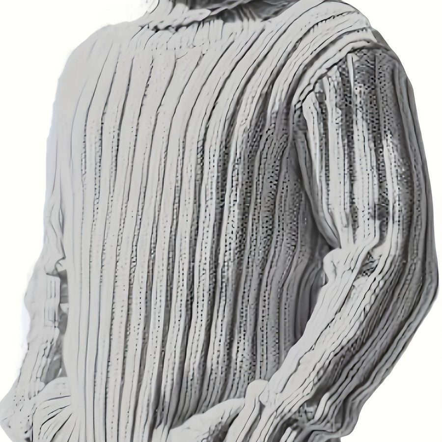 Esther-Patricia | Women's Ribbed High-Neck Relaxed-Fit Sweater