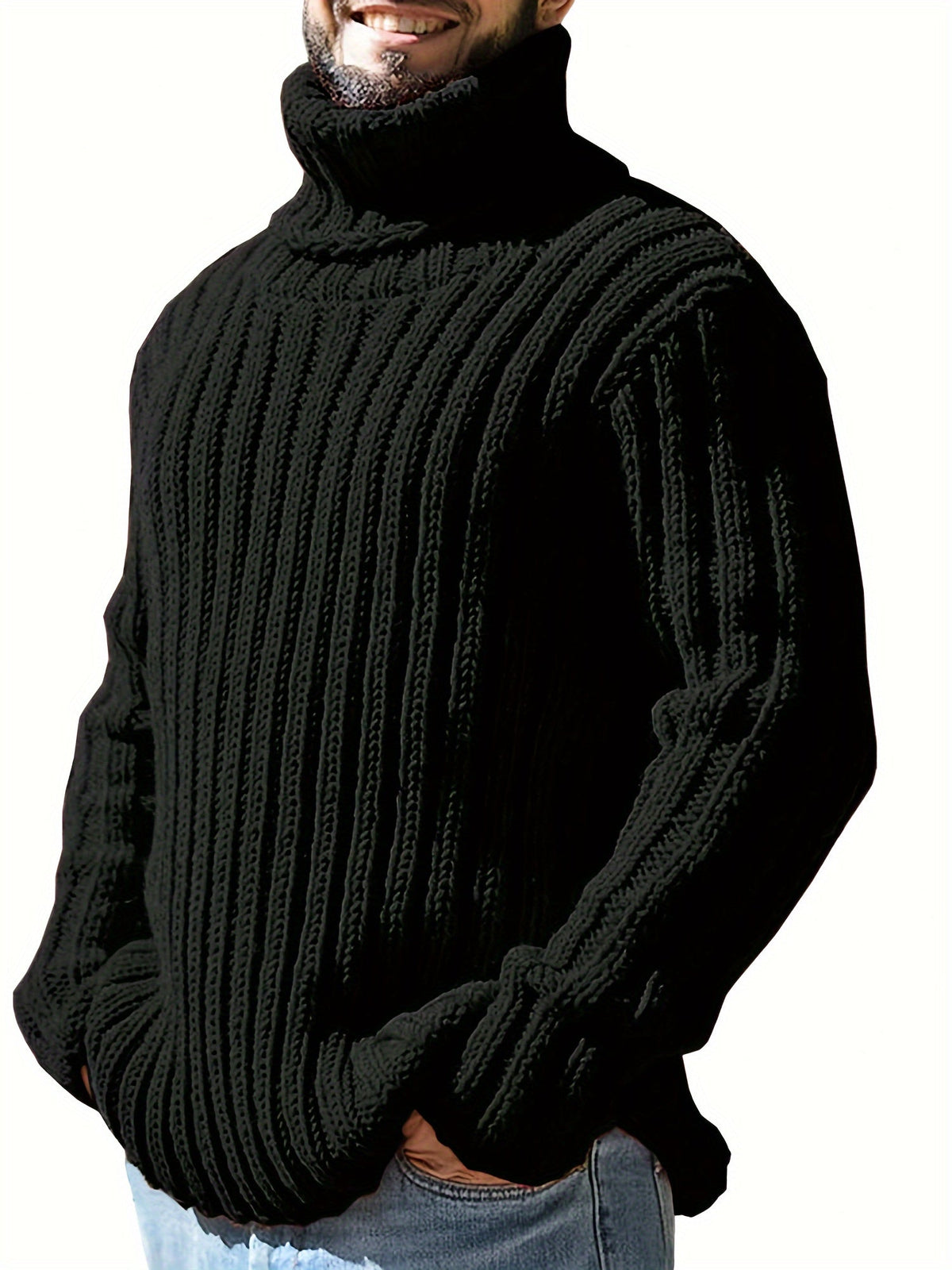 Esther-Patricia | Women's Ribbed High-Neck Relaxed-Fit Sweater