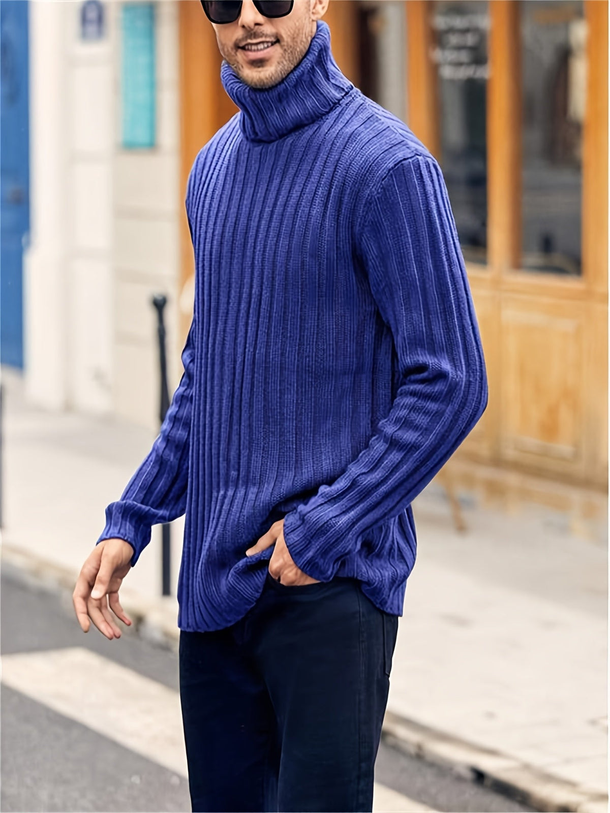 Esther-Patricia | Women's Ribbed High-Neck Relaxed-Fit Sweater
