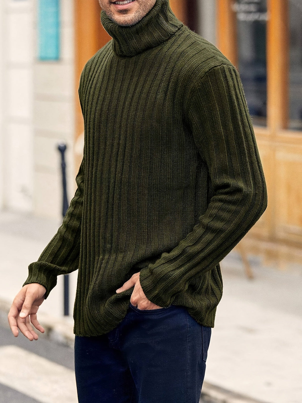 Esther-Patricia | Women's Ribbed High-Neck Relaxed-Fit Sweater