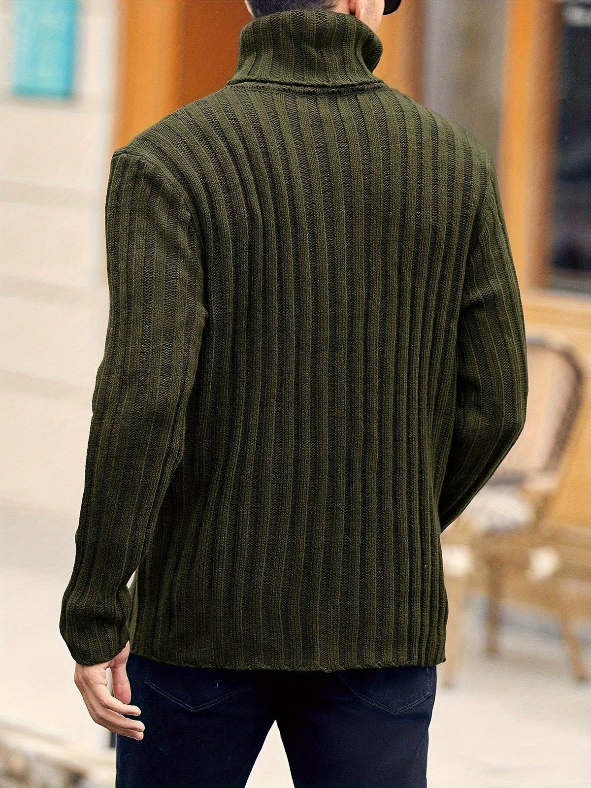 Esther-Patricia | Women's Ribbed High-Neck Relaxed-Fit Sweater