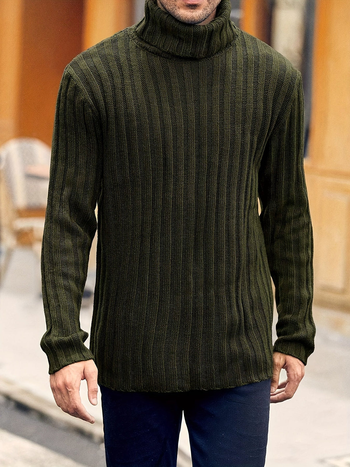 Esther-Patricia | Women's Ribbed High-Neck Relaxed-Fit Sweater