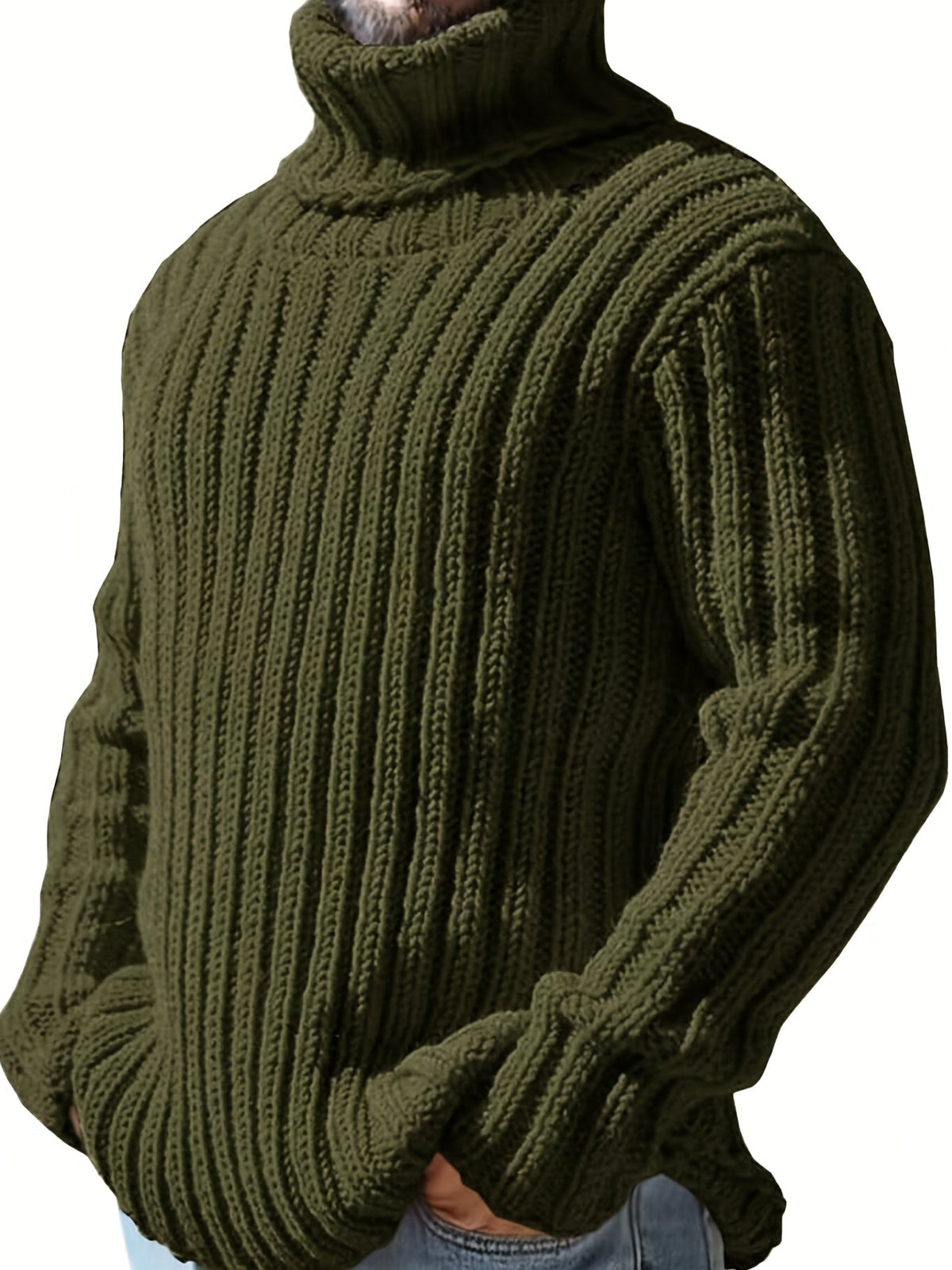 Esther-Patricia | Women's Ribbed High-Neck Relaxed-Fit Sweater