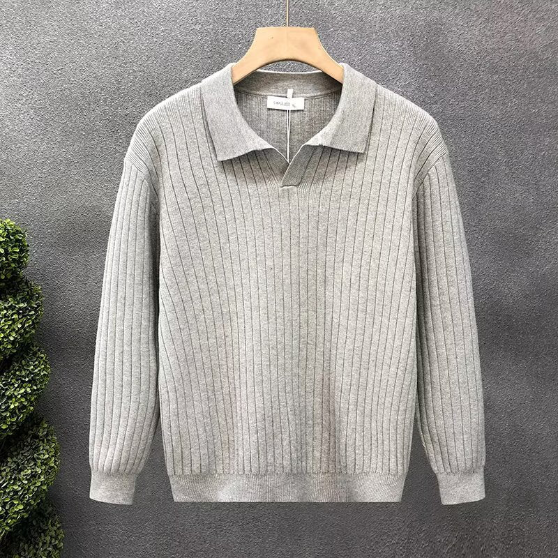 Rhea-Louisa | Women's Ribbed Open-Collar Knit Shirt