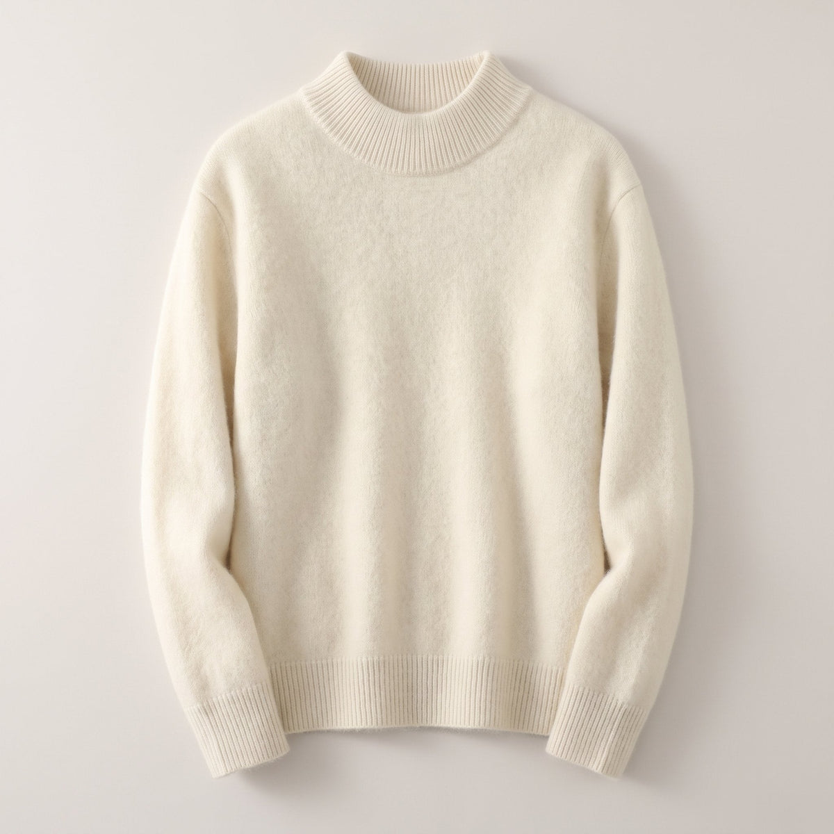 Genevieve-Bernadette | Women's Ribbed-Trim Rollneck Jumper