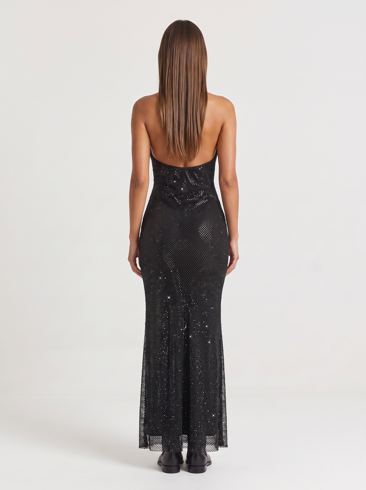 Isabelle-Silvia | Women's Sequin Halter Maxi Dress