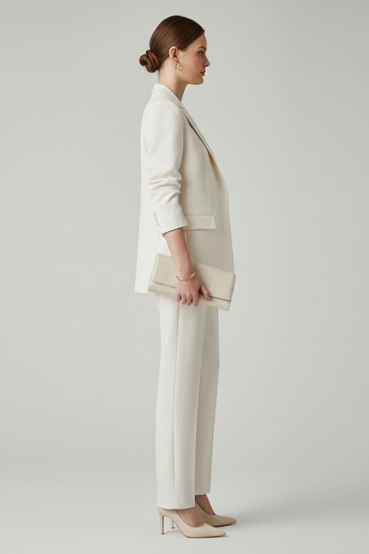 Yvonne | Women's Single-Button Blazer & Straight-Leg Trouser Set