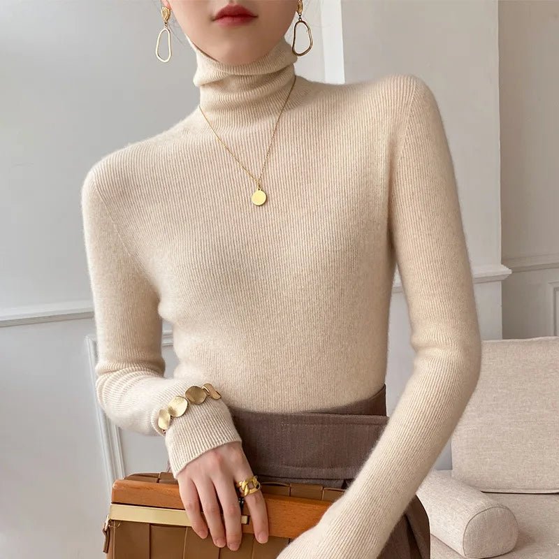 Johanna-Wilhelmina | Women's Slim-Fit Turtleneck Sweater