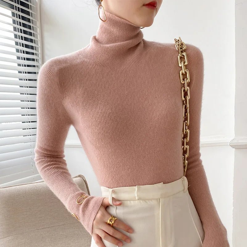 Johanna-Wilhelmina | Women's Slim-Fit Turtleneck Sweater