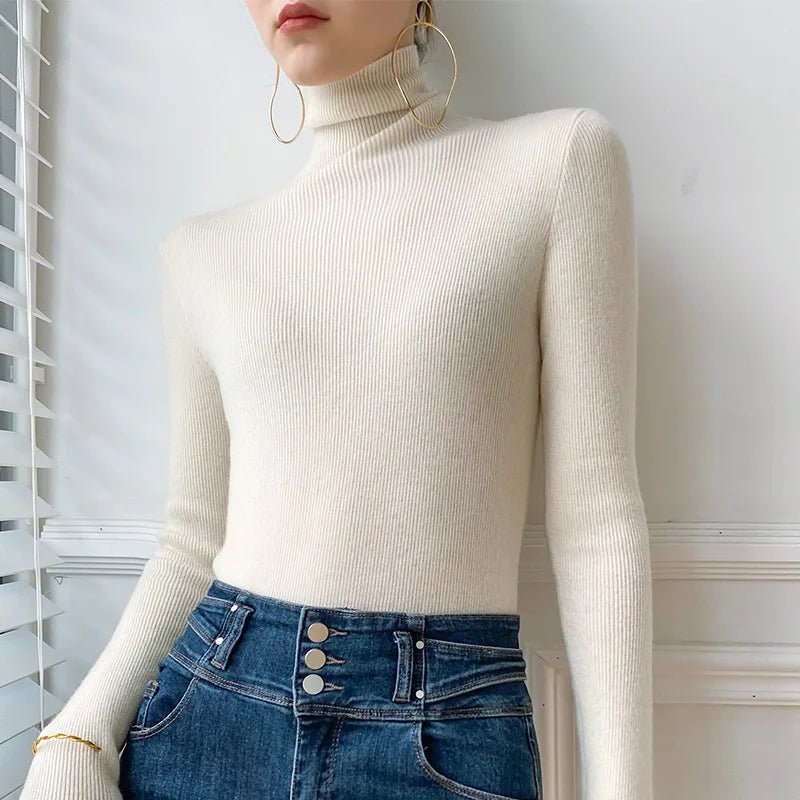 Johanna-Wilhelmina | Women's Slim-Fit Turtleneck Sweater