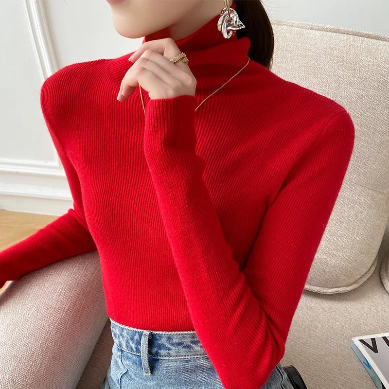 Johanna-Wilhelmina | Women's Slim-Fit Turtleneck Sweater