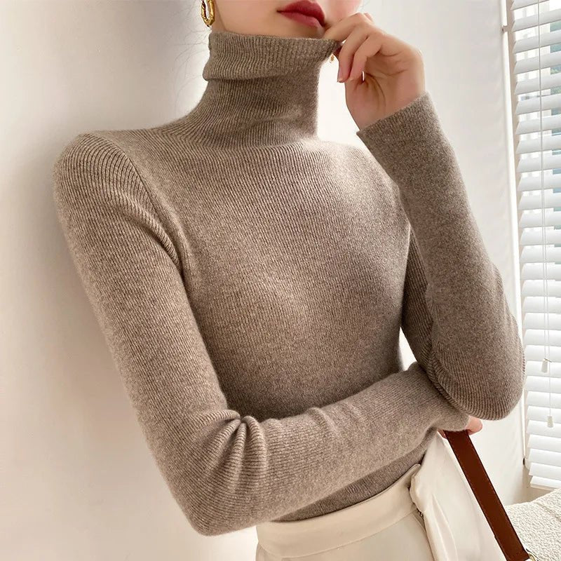 Johanna-Wilhelmina | Women's Slim-Fit Turtleneck Sweater