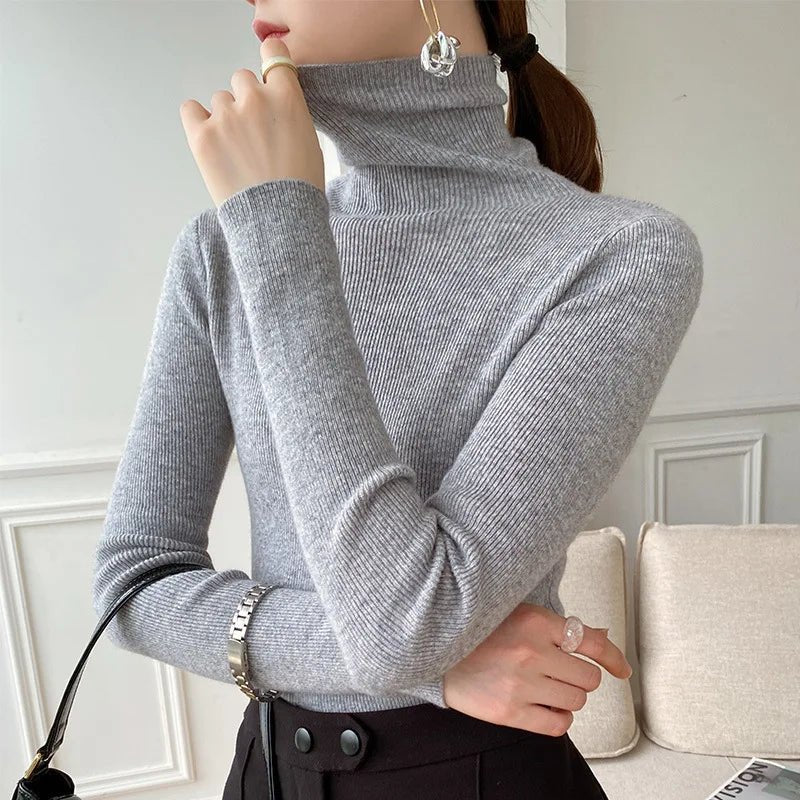 Johanna-Wilhelmina | Women's Slim-Fit Turtleneck Sweater