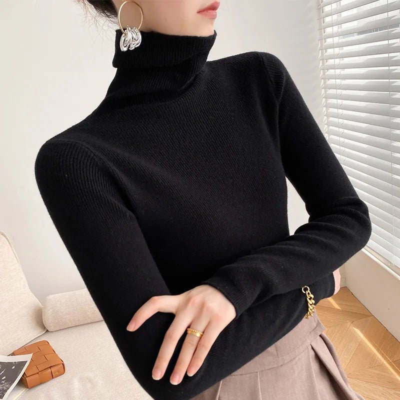 Johanna-Wilhelmina | Women's Slim-Fit Turtleneck Sweater