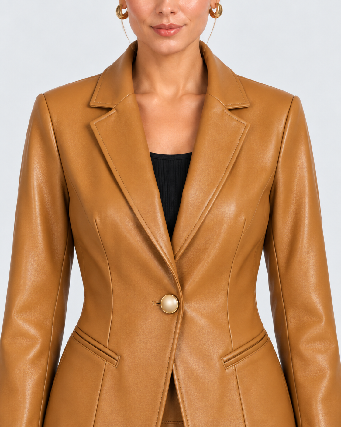 Wilhelmina-Regina | Women's Structured Leather Blazer