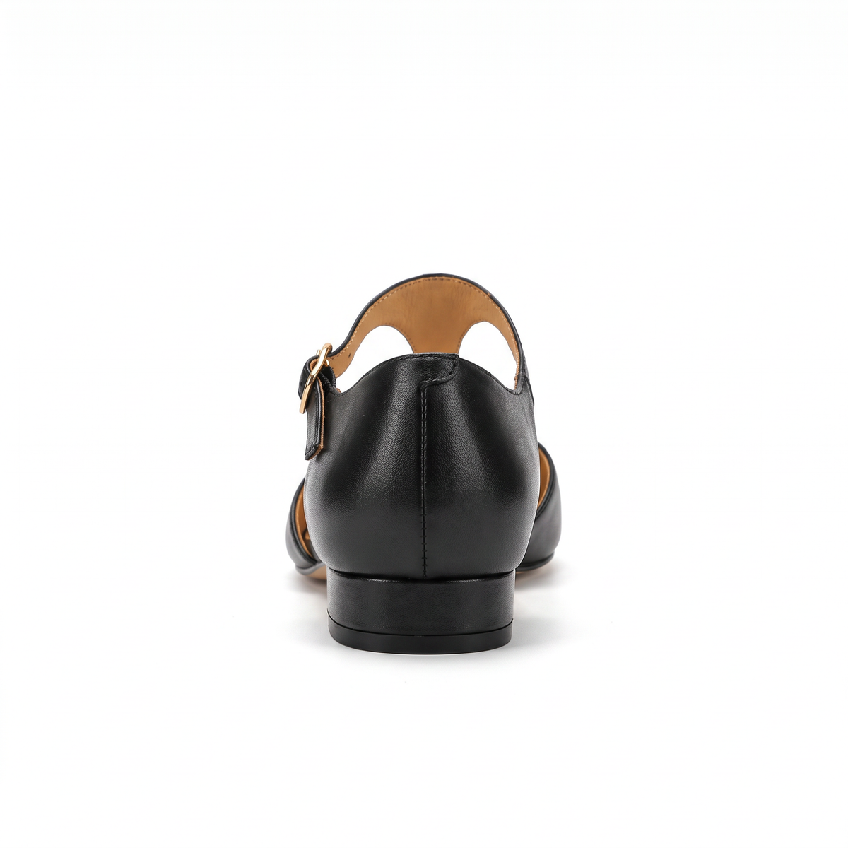Alma-Cornelia | Women's T-Strap Pointed-Toe Buckle Heels