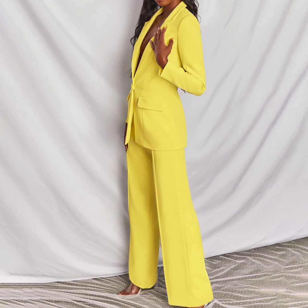 Phyllis-Estelle | Women's Tailored Blazer & Trouser Two-Piece Suit Set