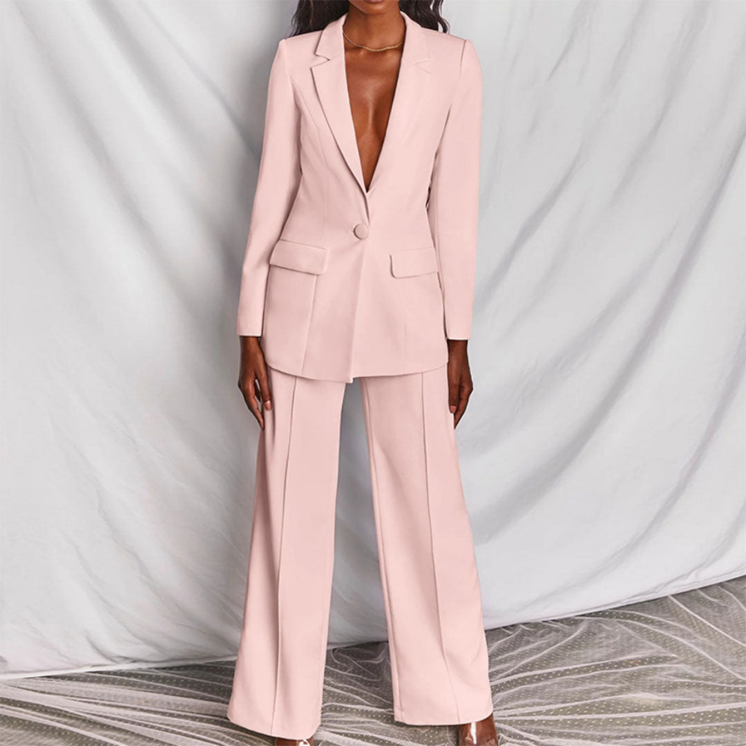 Phyllis-Estelle | Women's Tailored Blazer & Trouser Two-Piece Suit Set