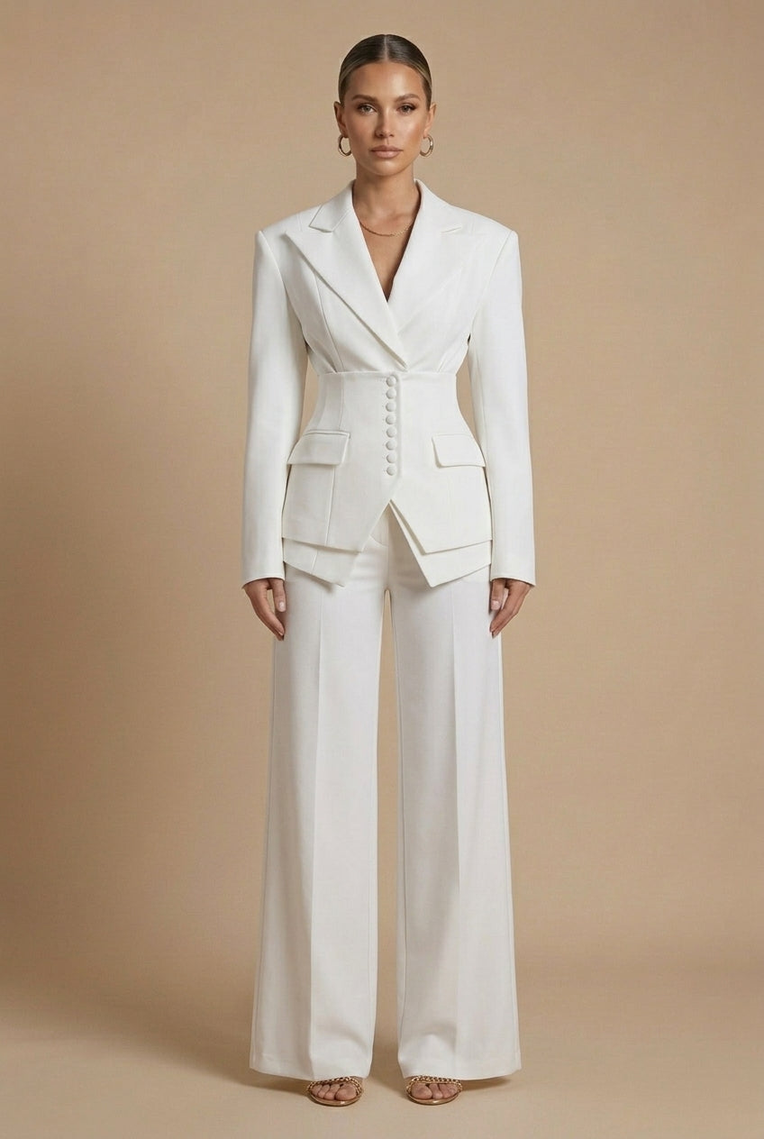 Lydia | Women's Tailored Blazer & Wide-Leg Trouser Set