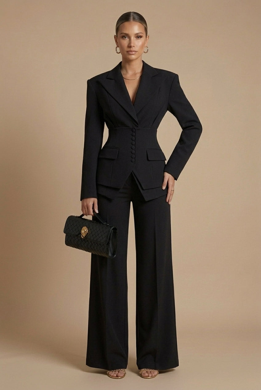 Lydia | Women's Tailored Blazer & Wide-Leg Trouser Set