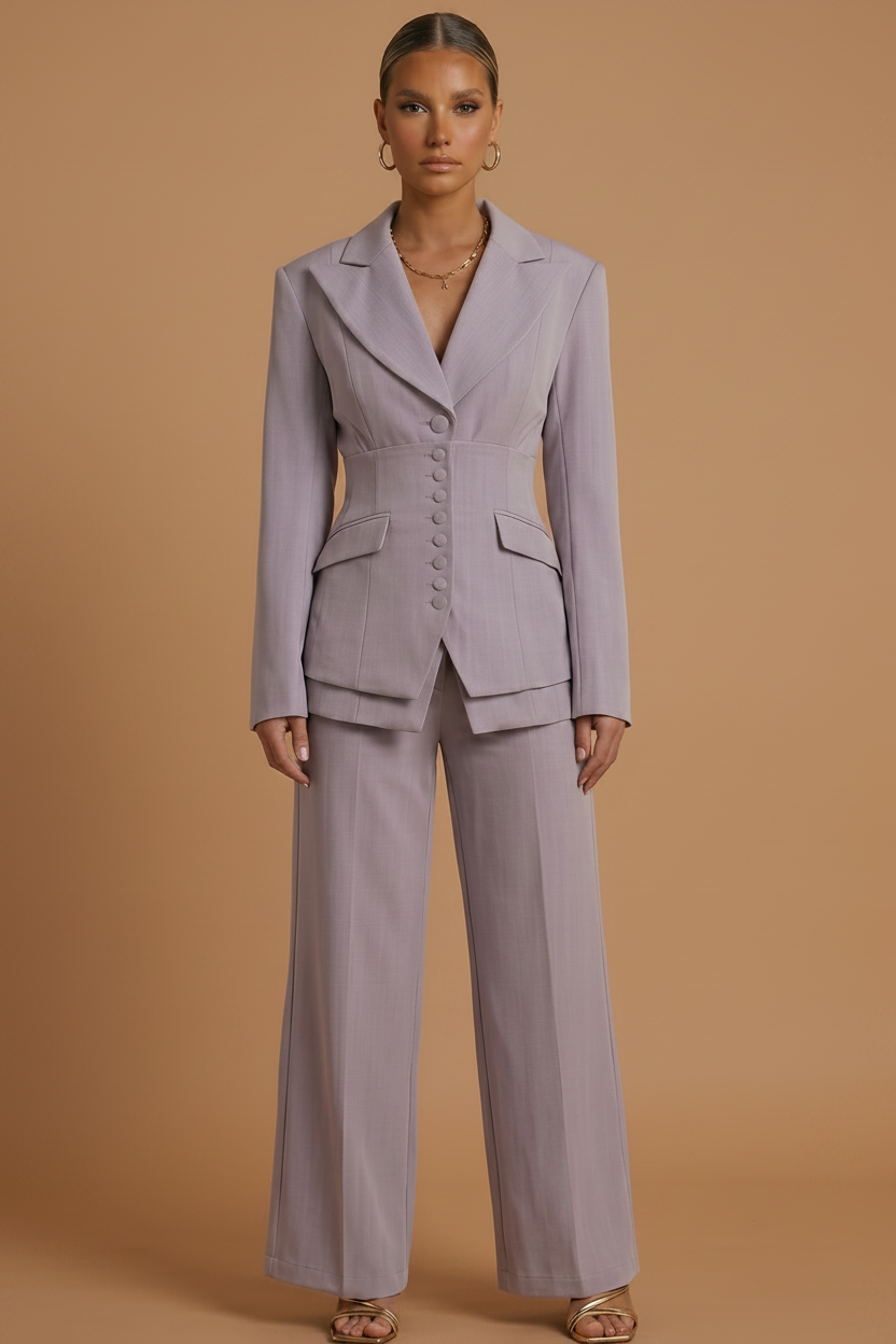 Lydia | Women's Tailored Blazer & Wide-Leg Trouser Set
