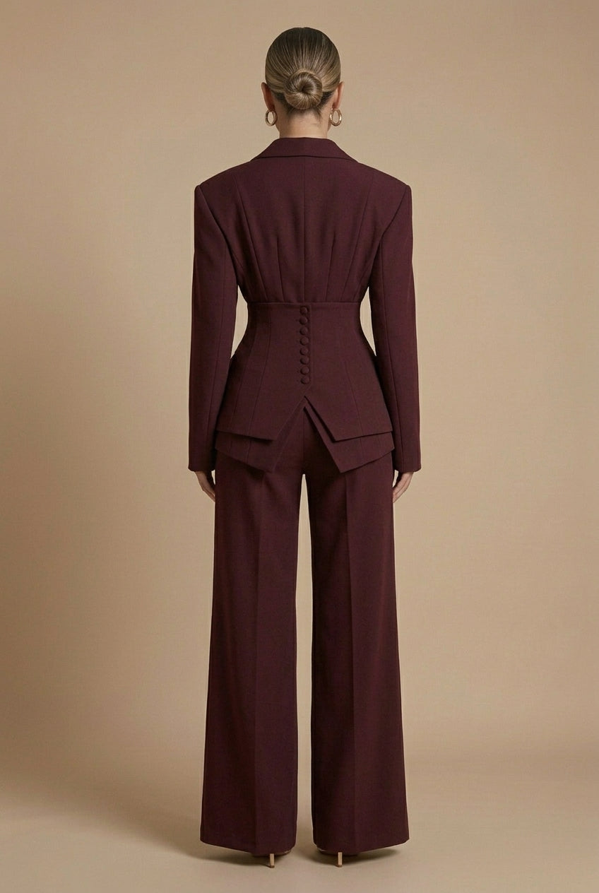 Lydia | Women's Tailored Blazer & Wide-Leg Trouser Set