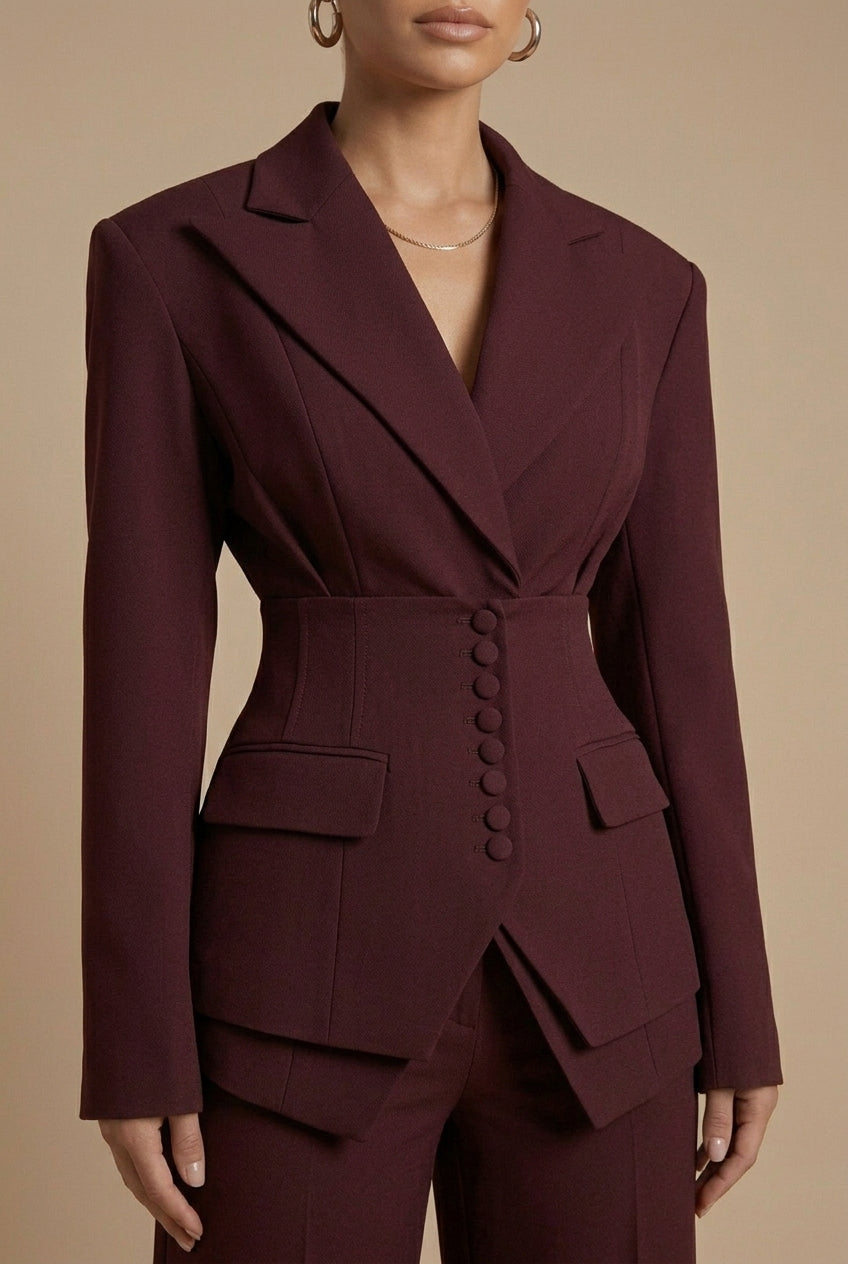 Lydia | Women's Tailored Blazer & Wide-Leg Trouser Set