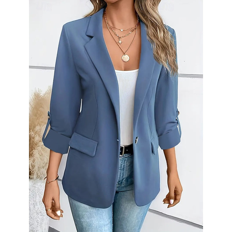 Odette-Olive | Women's Tailored Open-Front Blazer