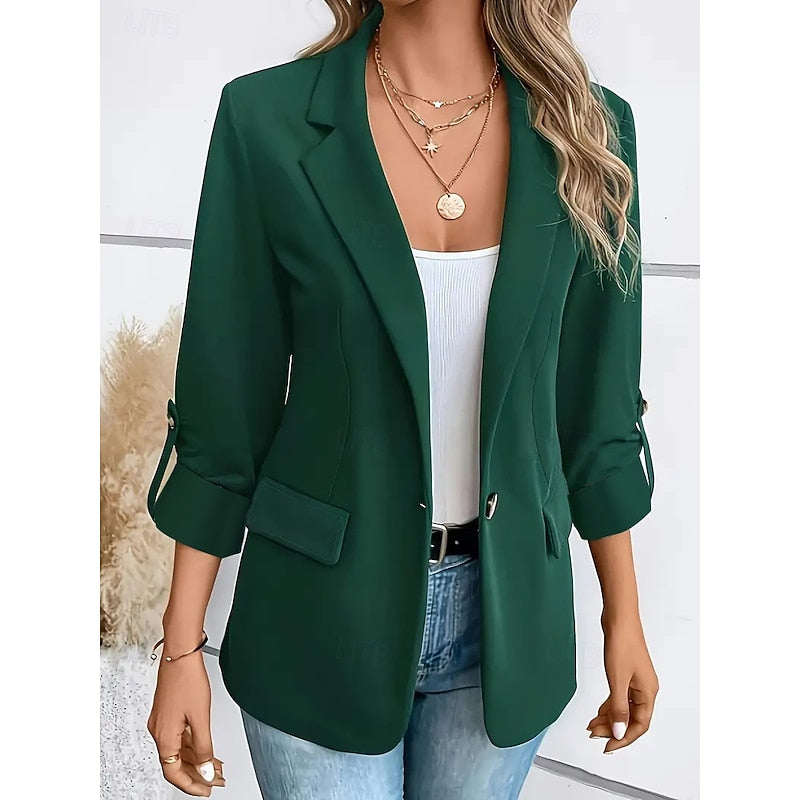 Odette-Olive | Women's Tailored Open-Front Blazer