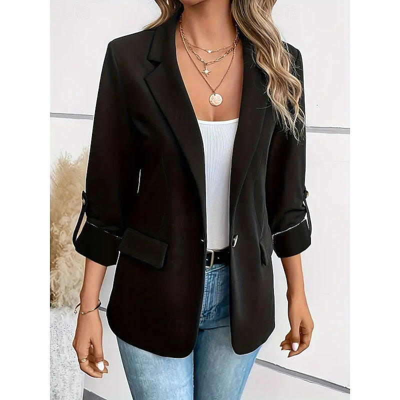 Odette-Olive | Women's Tailored Open-Front Blazer