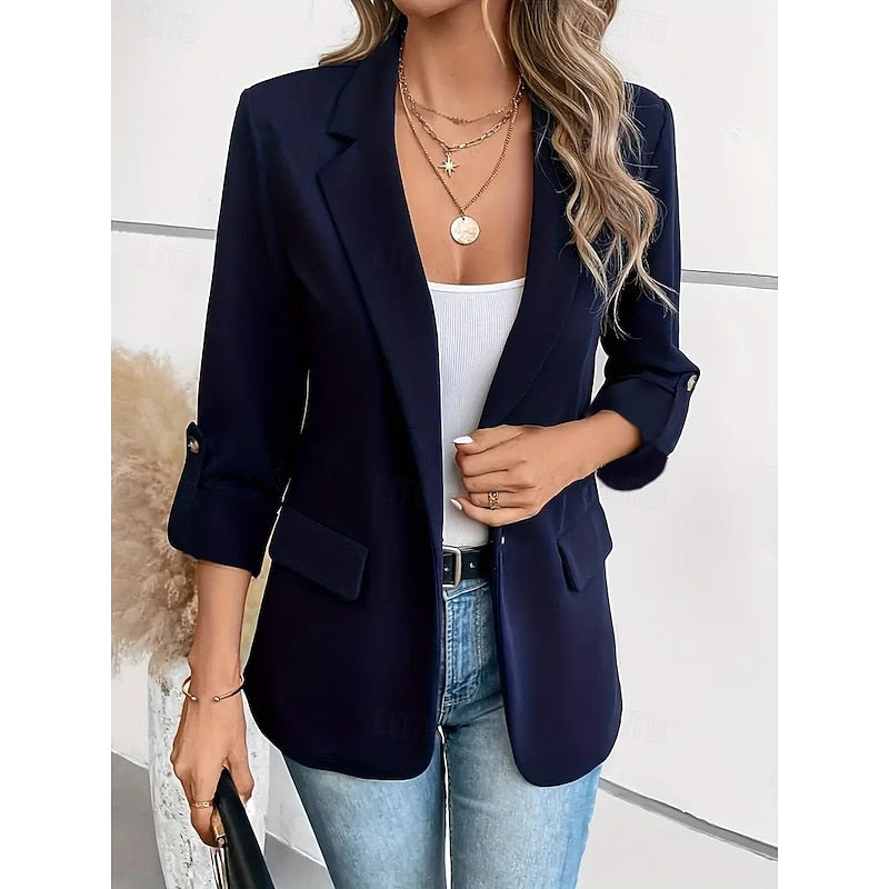 Odette-Olive | Women's Tailored Open-Front Blazer