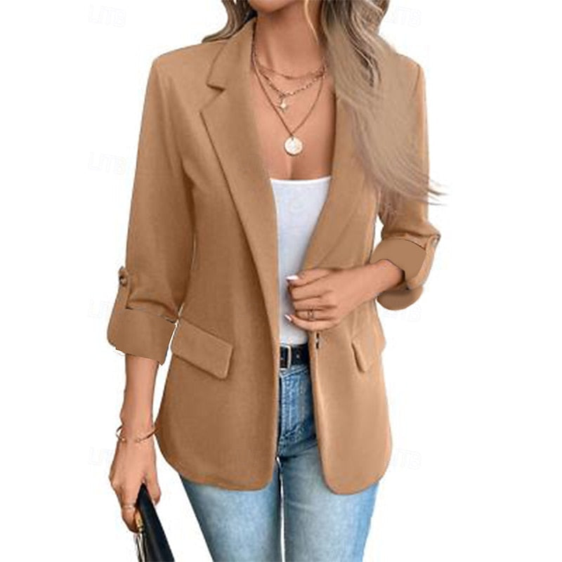 Odette-Olive | Women's Tailored Open-Front Blazer