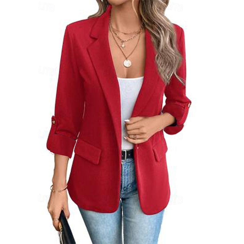 Odette-Olive | Women's Tailored Open-Front Blazer