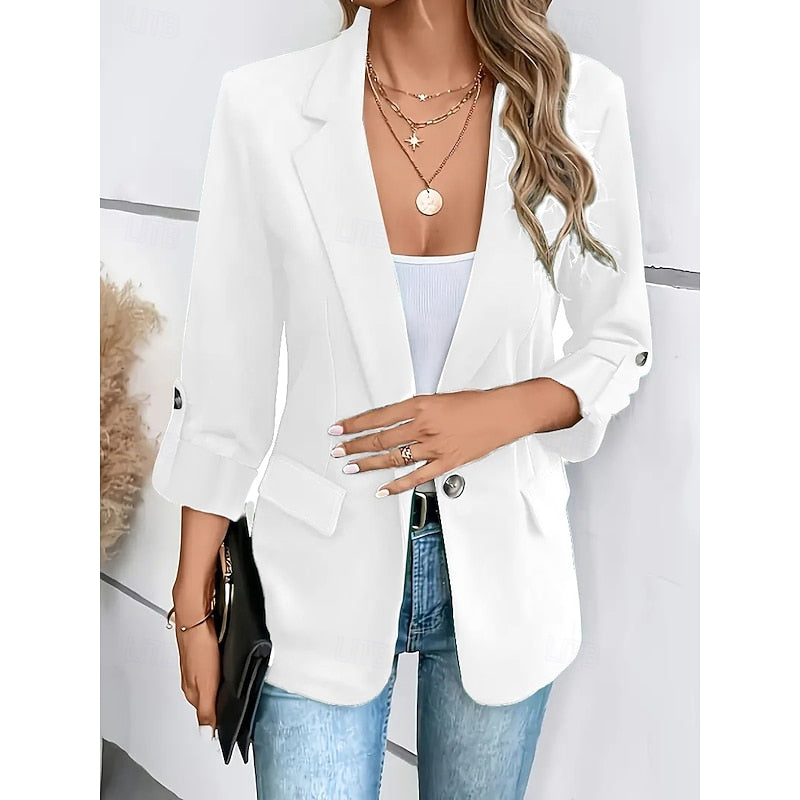 Odette-Olive | Women's Tailored Open-Front Blazer