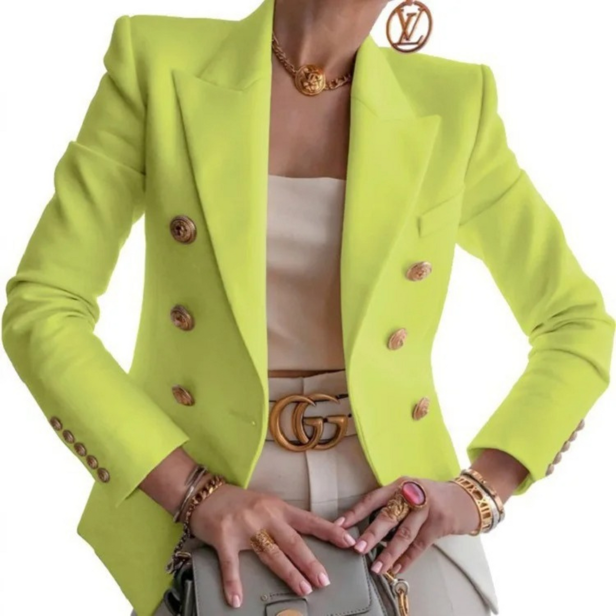 Odette | Women's Tailored Wool-Blend Double-Breasted Blazer