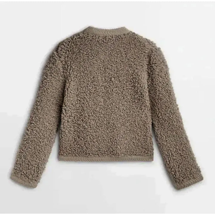 Mercedes | Women's Textured Button-Front Cropped Cardigan Jacket