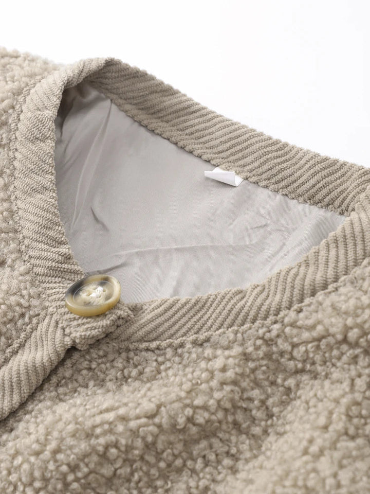 Mercedes | Women's Textured Button-Front Cropped Cardigan Jacket