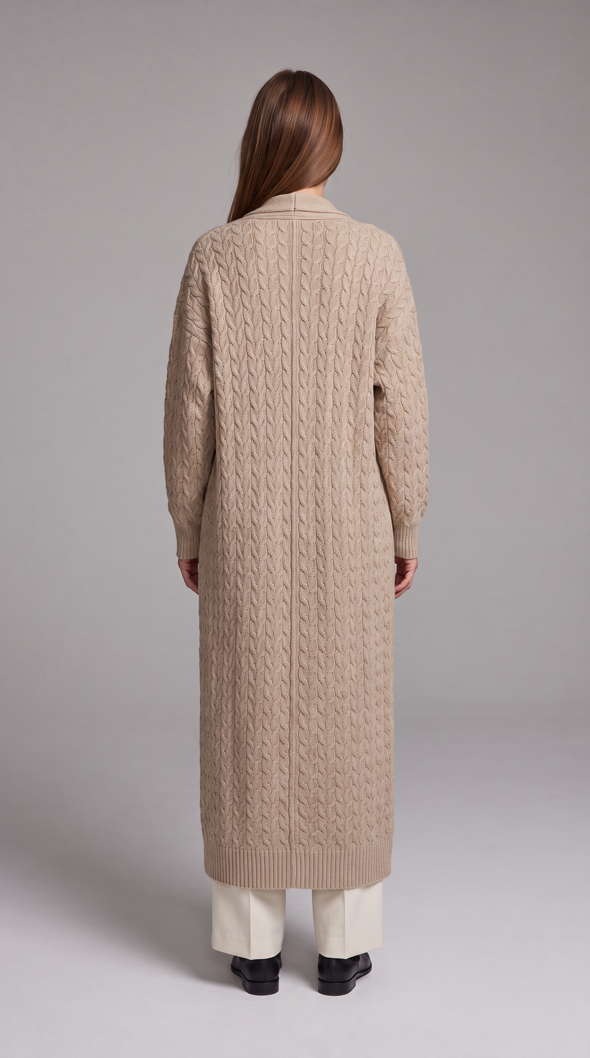 Ivy-Ursula | Women's Textured Knit Longline Gilet