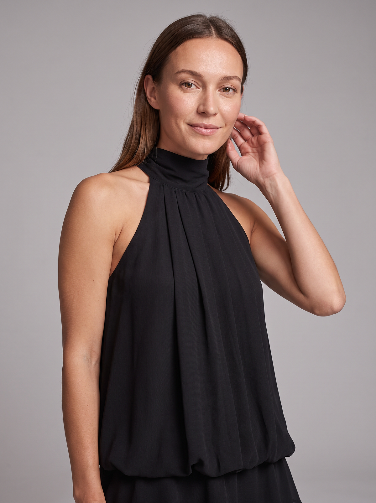 Sybil-Bridget | Women's Tie-Halter Mini Dress