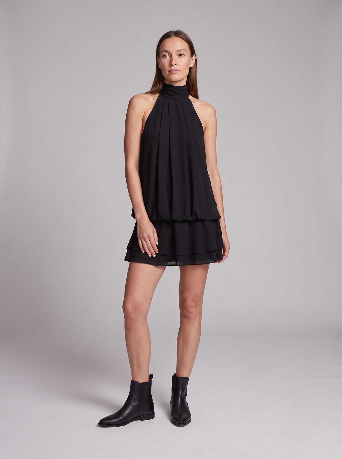 Sybil-Bridget | Women's Tie-Halter Mini Dress
