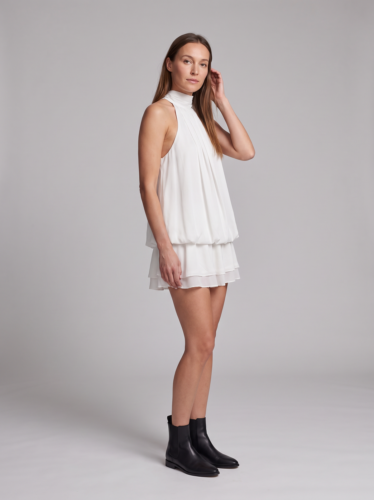 Sybil-Bridget | Women's Tie-Halter Mini Dress