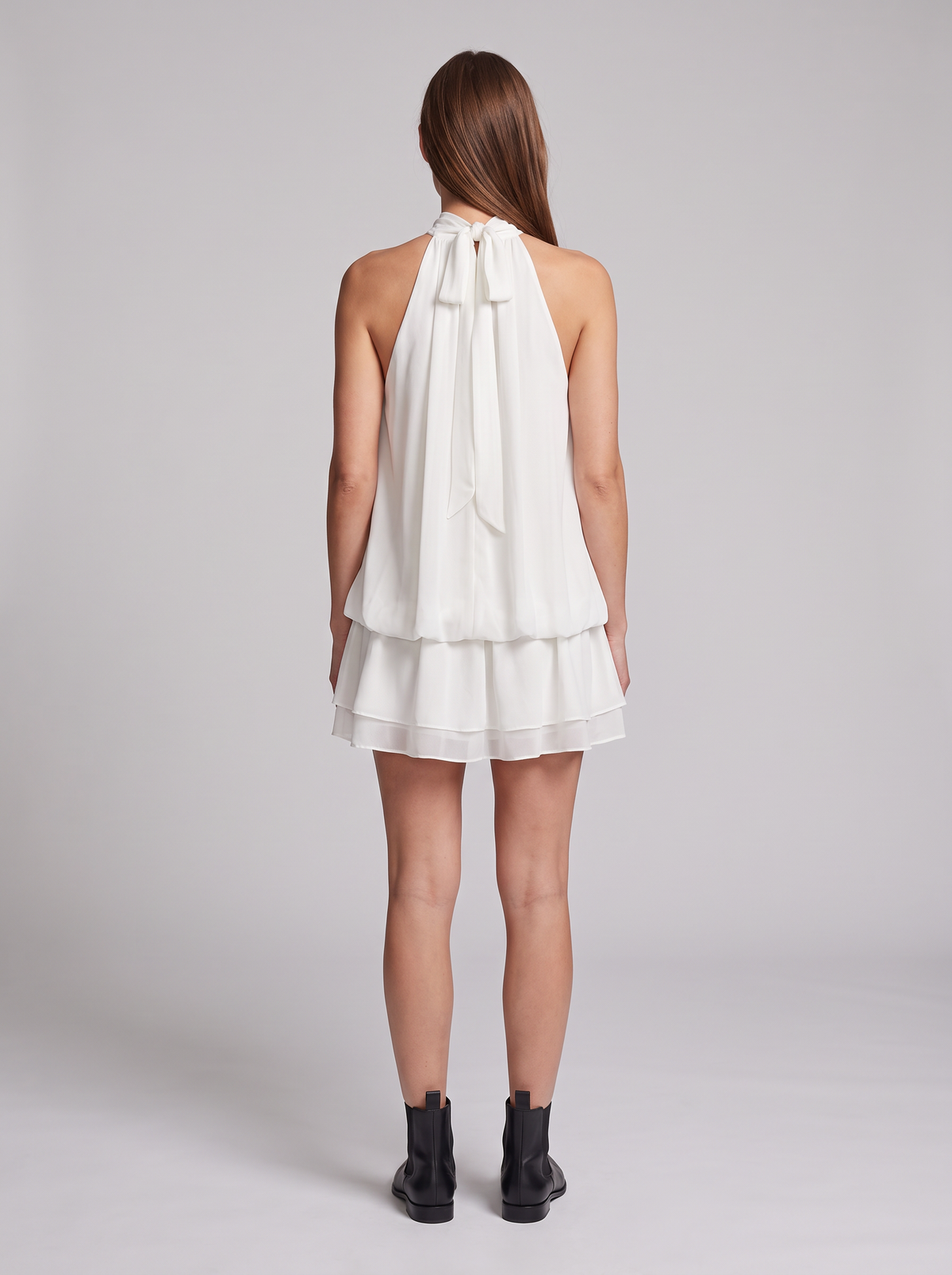 Sybil-Bridget | Women's Tie-Halter Mini Dress