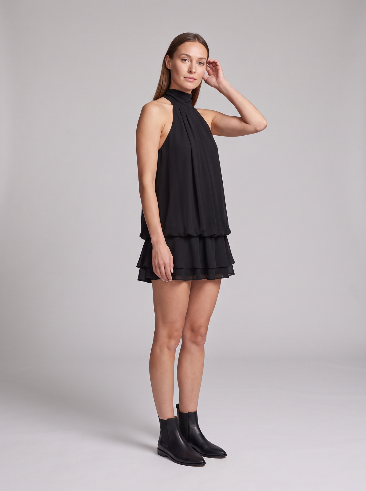 Sybil-Bridget | Women's Tie-Halter Mini Dress