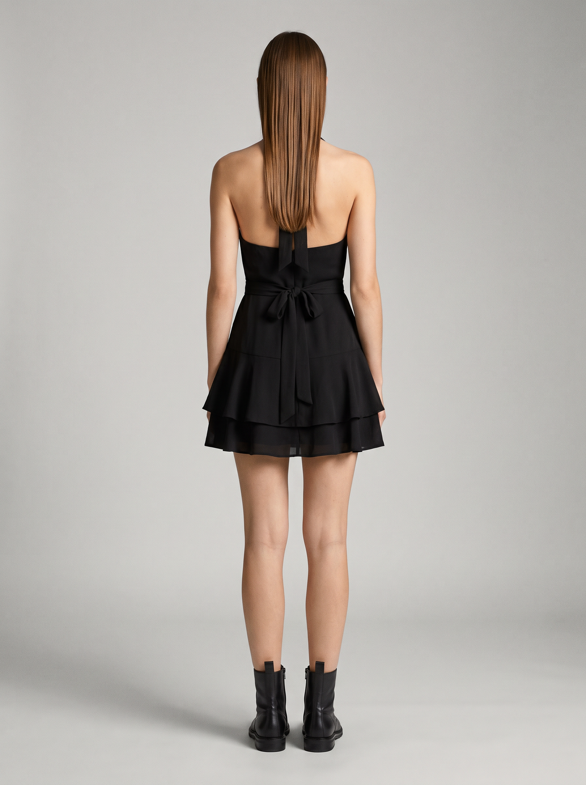 Sybil-Bridget | Women's Tie-Halter Mini Dress