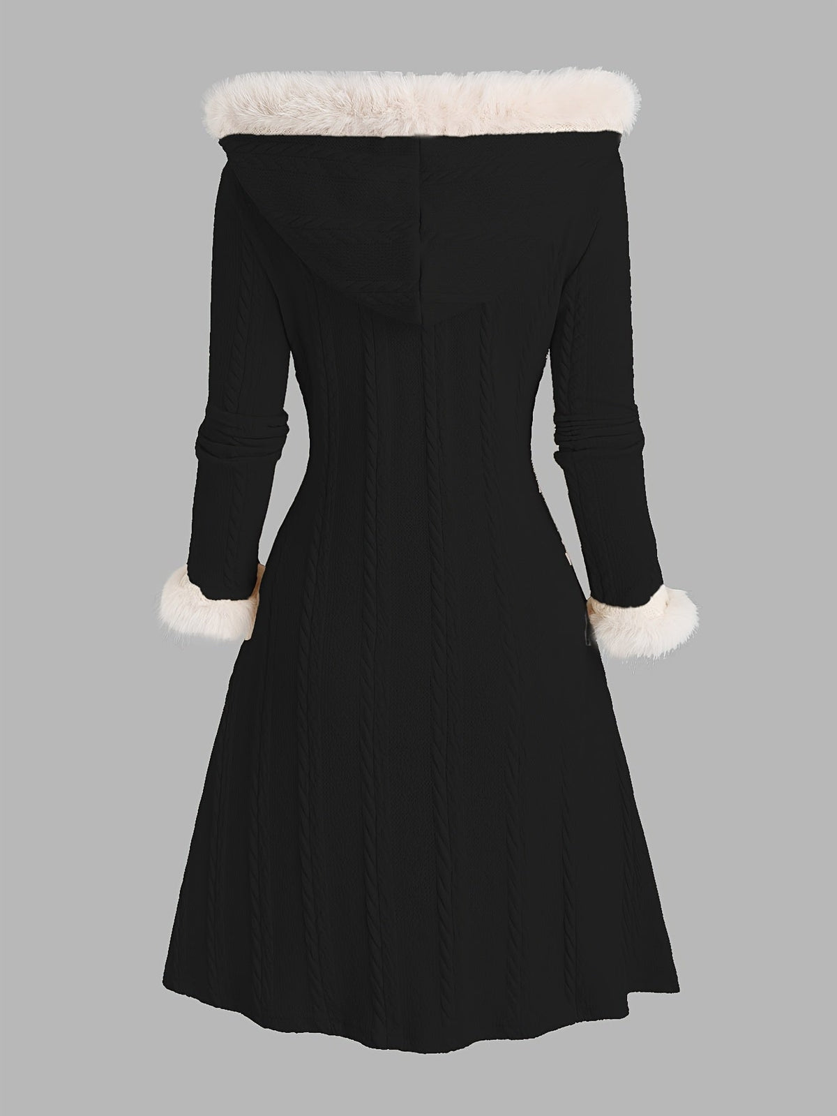Ingrid | Women's Toggle-Button Hooded Puffer Coat