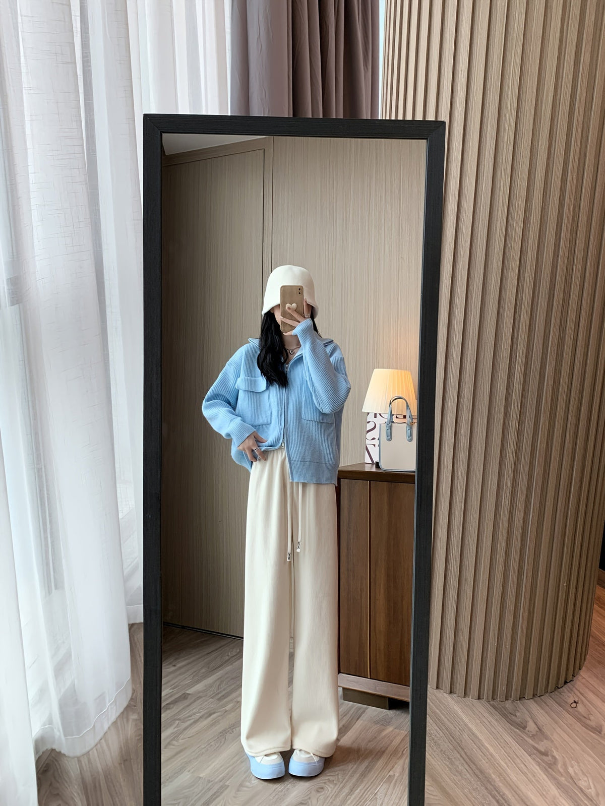 Adele-Agnes | Women's Wide-Leg Fleece-Lined Lounge Pants