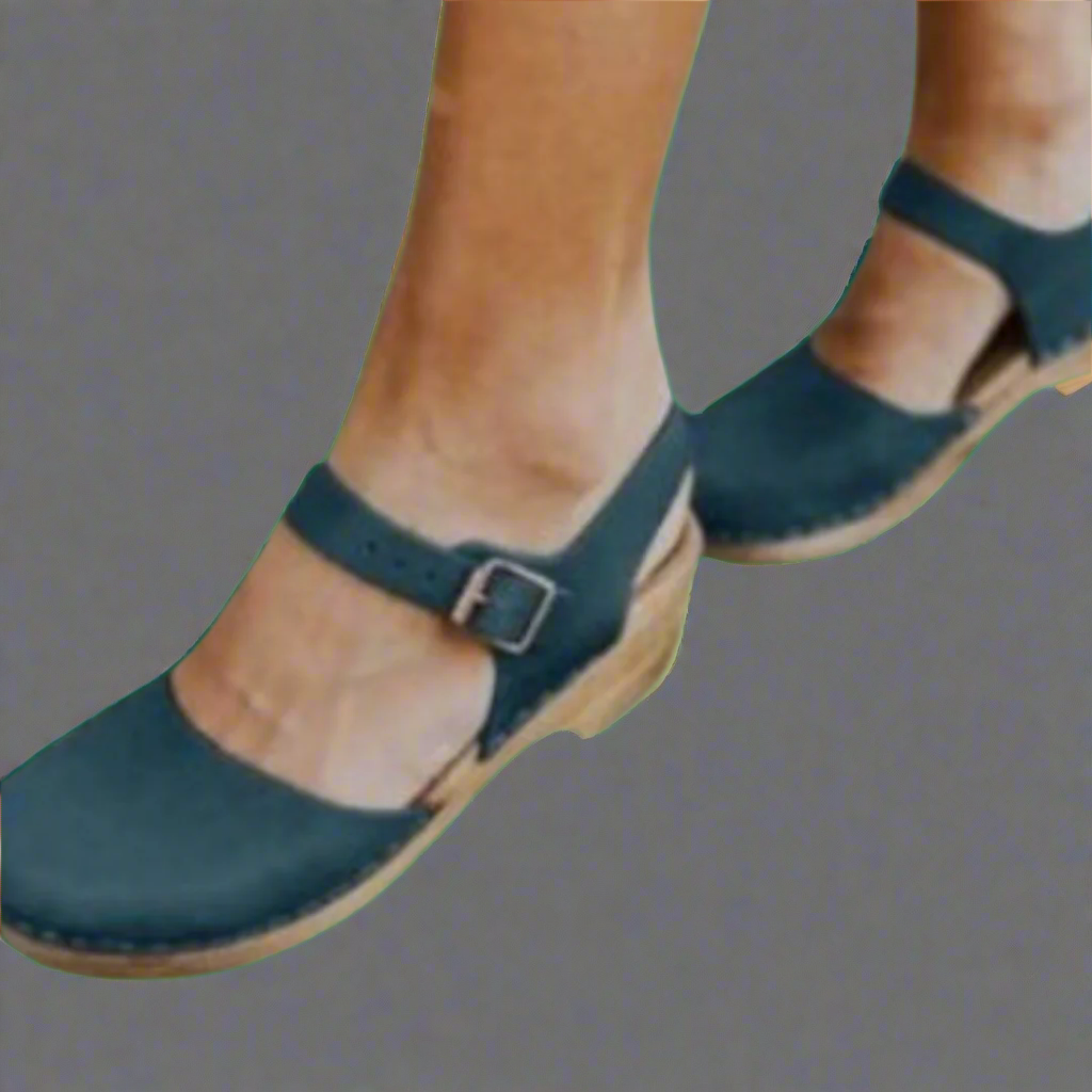 Cecile-Stella | Women's Wood-Sole Buckle-Strap Platform Sandals