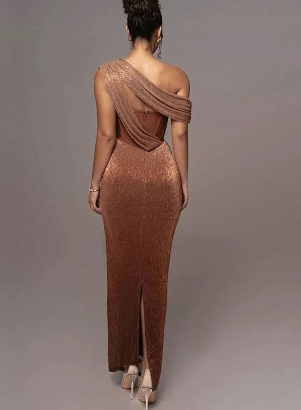 Scarlett | Women's Asymmetric One-Shoulder Sequin Maxi Evening Dress