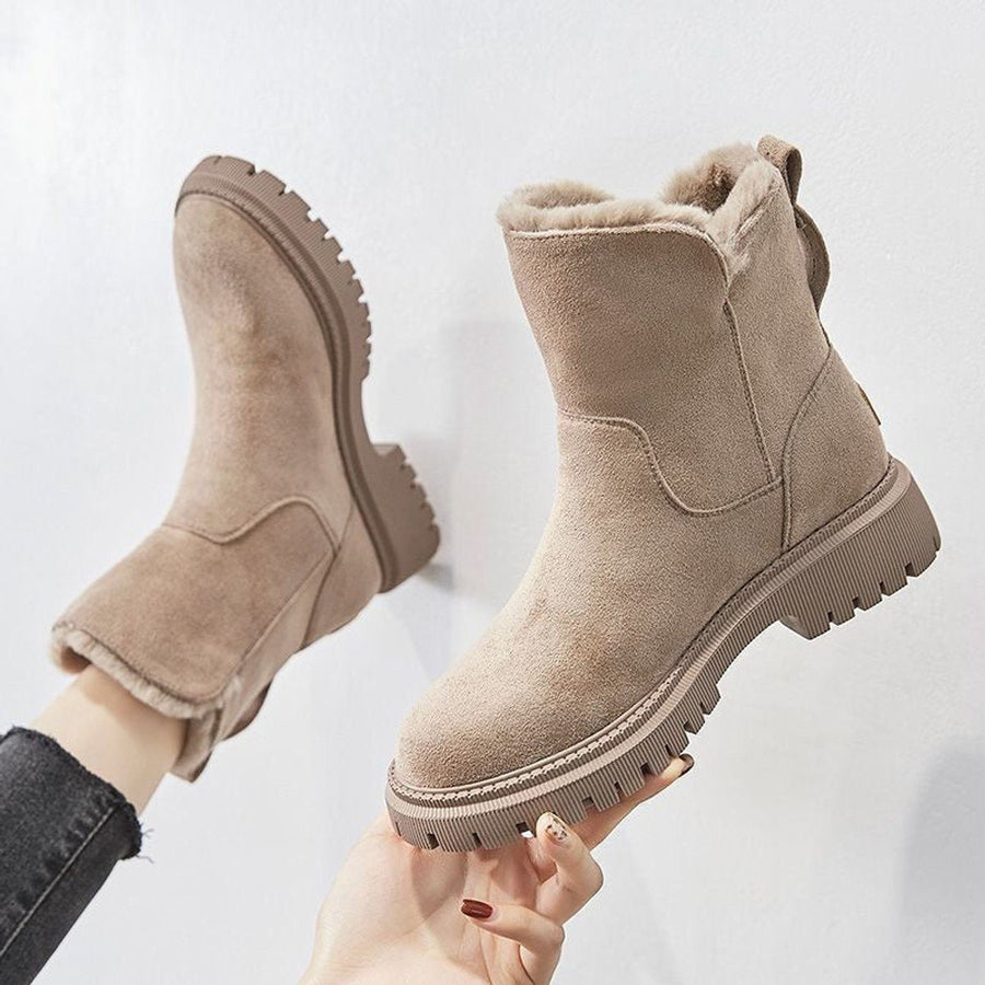 Amelia | Women's Faux Suede Fleece-Lined Knee High Boots